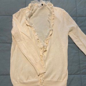 J. Crew very cardigan- J. CREW Cielo Ruffle Merino